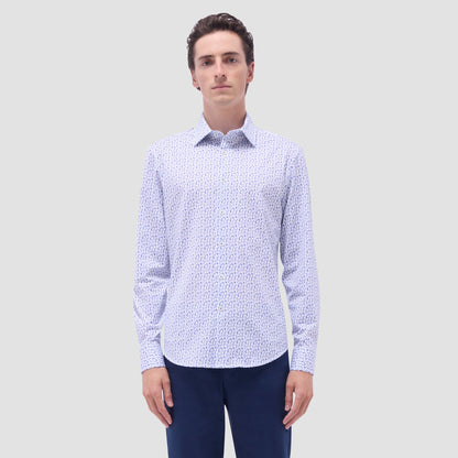 Bugatchi James Floral OoohCotton® Shirt Peacock