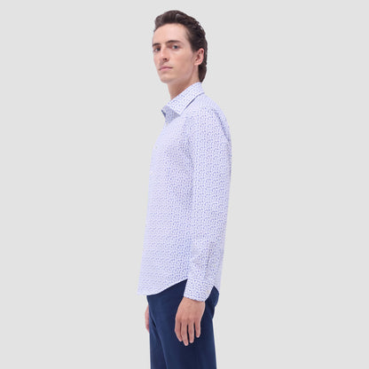 Bugatchi James Floral OoohCotton® Shirt Peacock