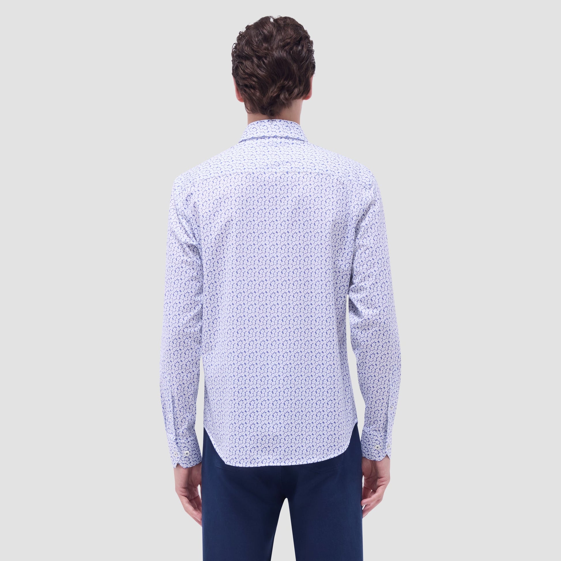 Bugatchi James Floral OoohCotton® Shirt Peacock