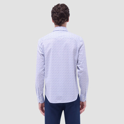 Bugatchi James Floral OoohCotton® Shirt Peacock