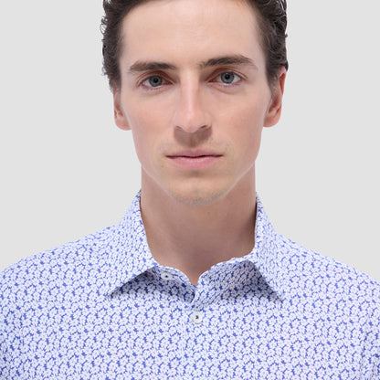 Bugatchi James Floral OoohCotton® Shirt Peacock