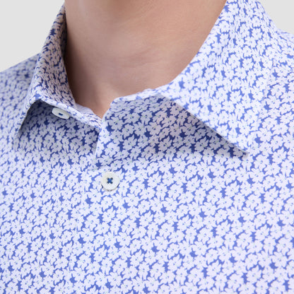Bugatchi James Floral OoohCotton® Shirt Peacock