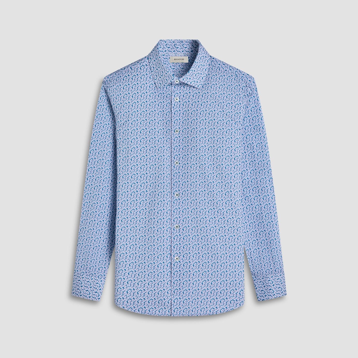 Bugatchi James Floral OoohCotton® Shirt Teal
