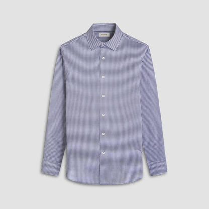 Bugatchi James Mini Check OoohCotton® Shirt Black