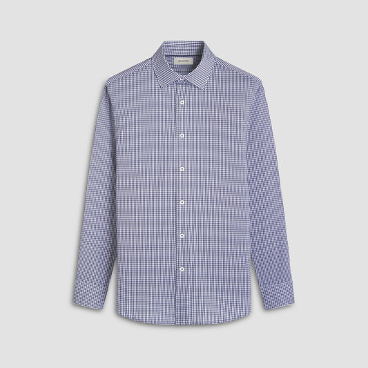Bugatchi James Mini Check OoohCotton® Shirt Black