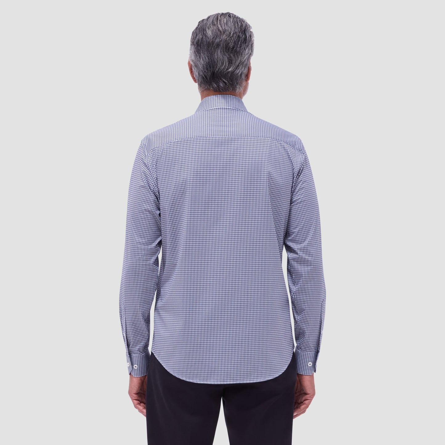 Bugatchi James Mini Check OoohCotton® Shirt Black