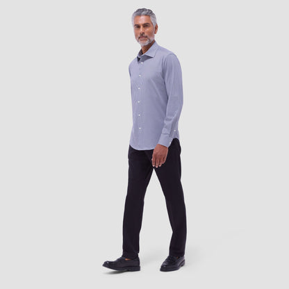 Bugatchi James Mini Check OoohCotton® Shirt Black