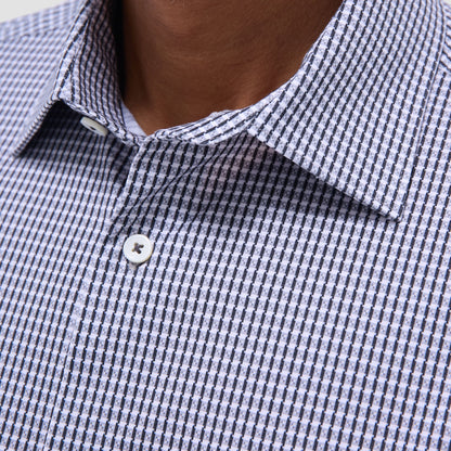 Bugatchi James Mini Check OoohCotton® Shirt Black