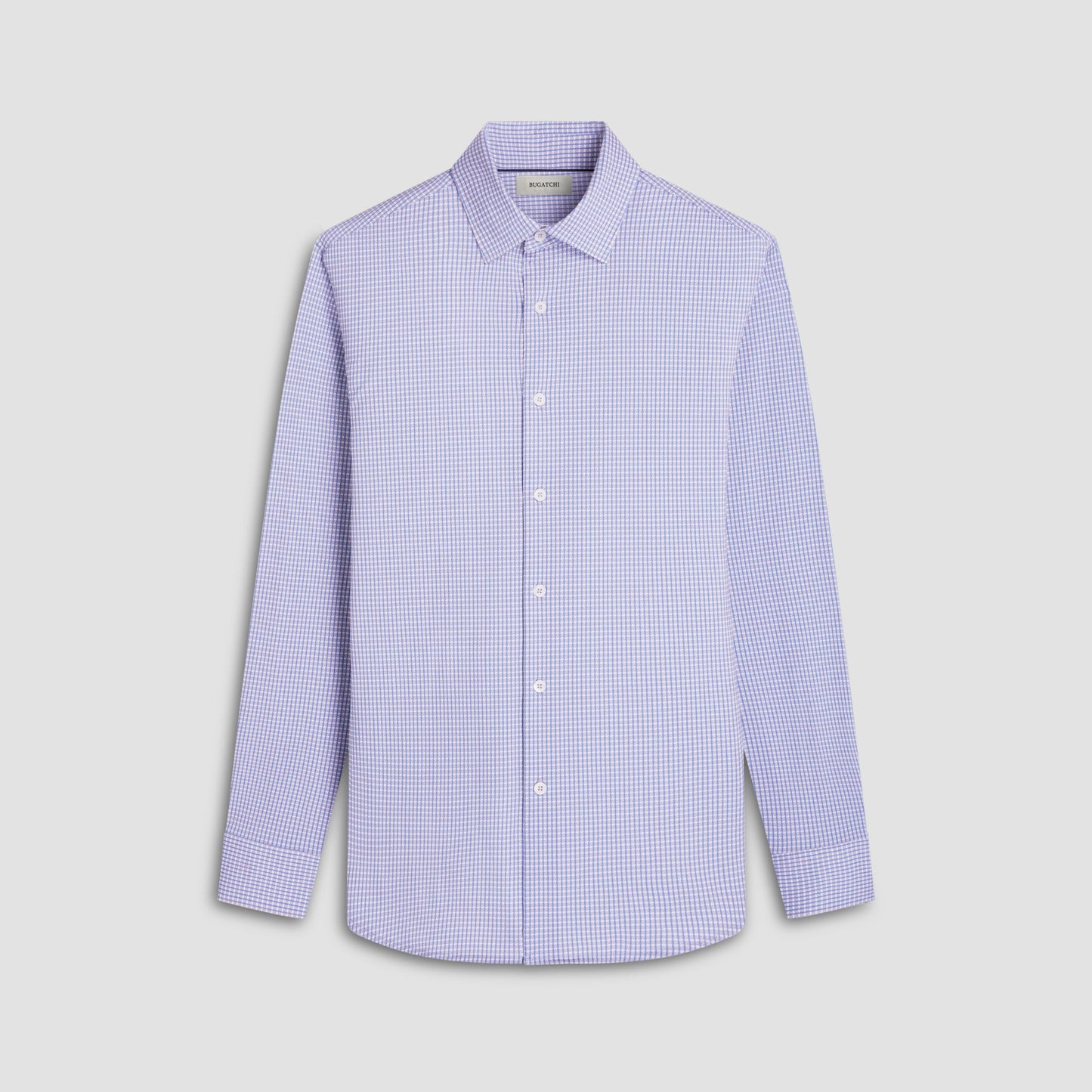 Bugatchi James Mini Check OoohCotton® Shirt Sand