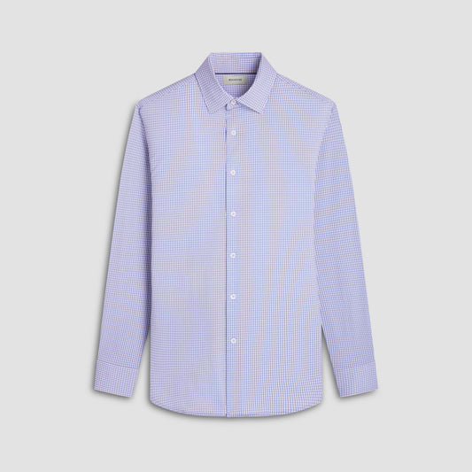 Bugatchi James Mini Check OoohCotton® Shirt Sand