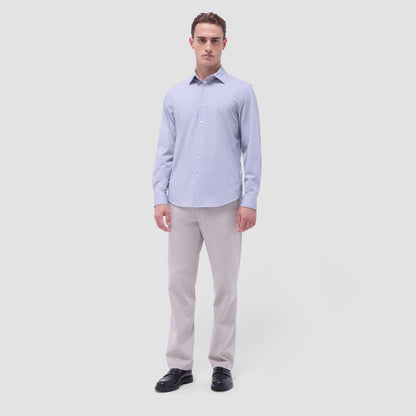 Bugatchi James Mini Check OoohCotton® Shirt Sand
