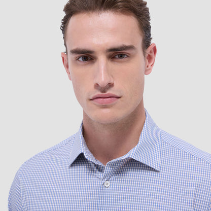 Bugatchi James Mini Check OoohCotton® Shirt Sand