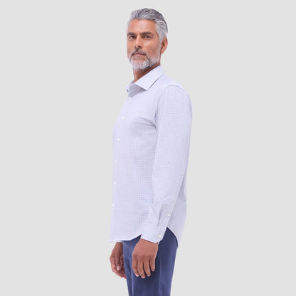 Bugatchi James Diamond Check OoohCotton® Shirt Almond