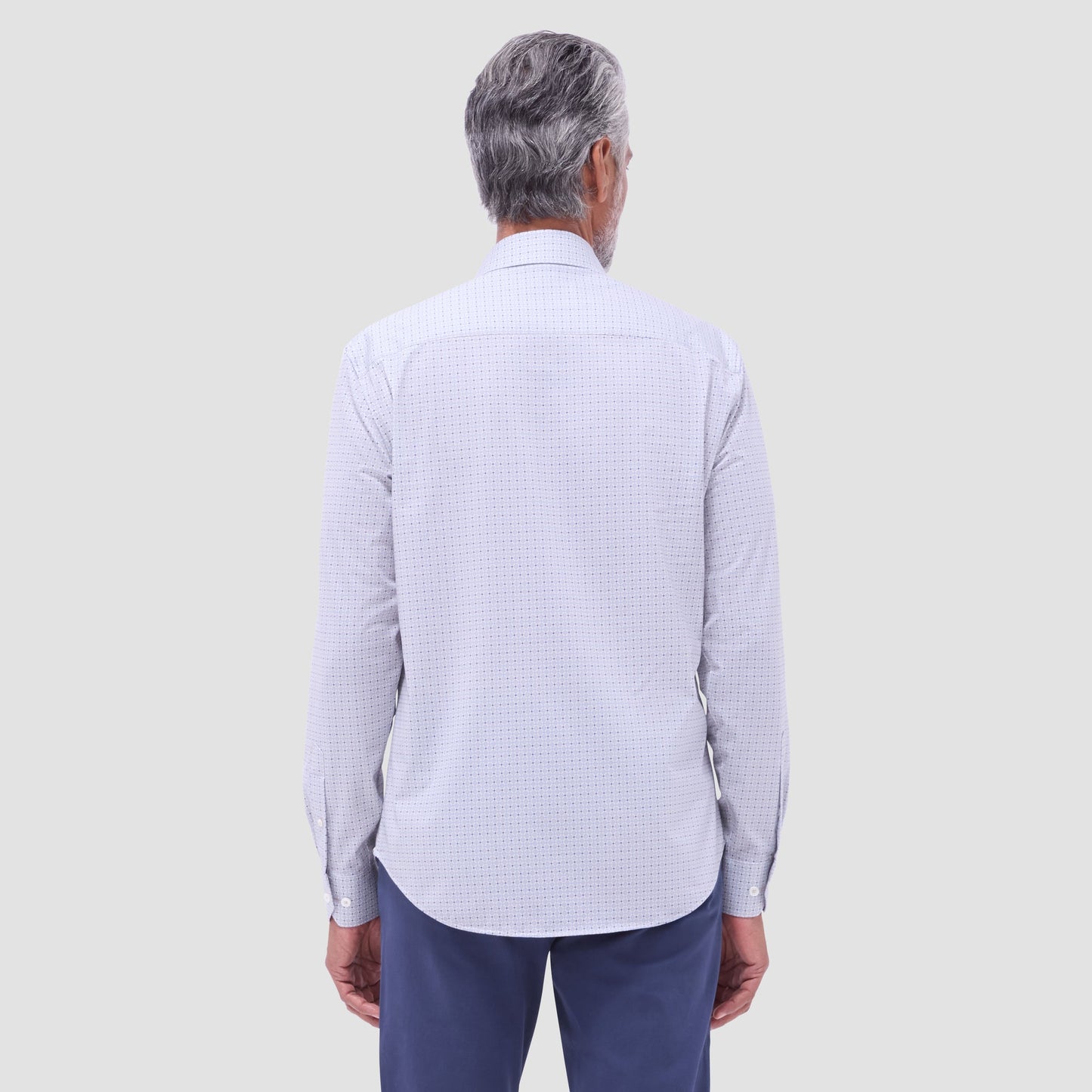 Bugatchi James Diamond Check OoohCotton® Shirt Almond