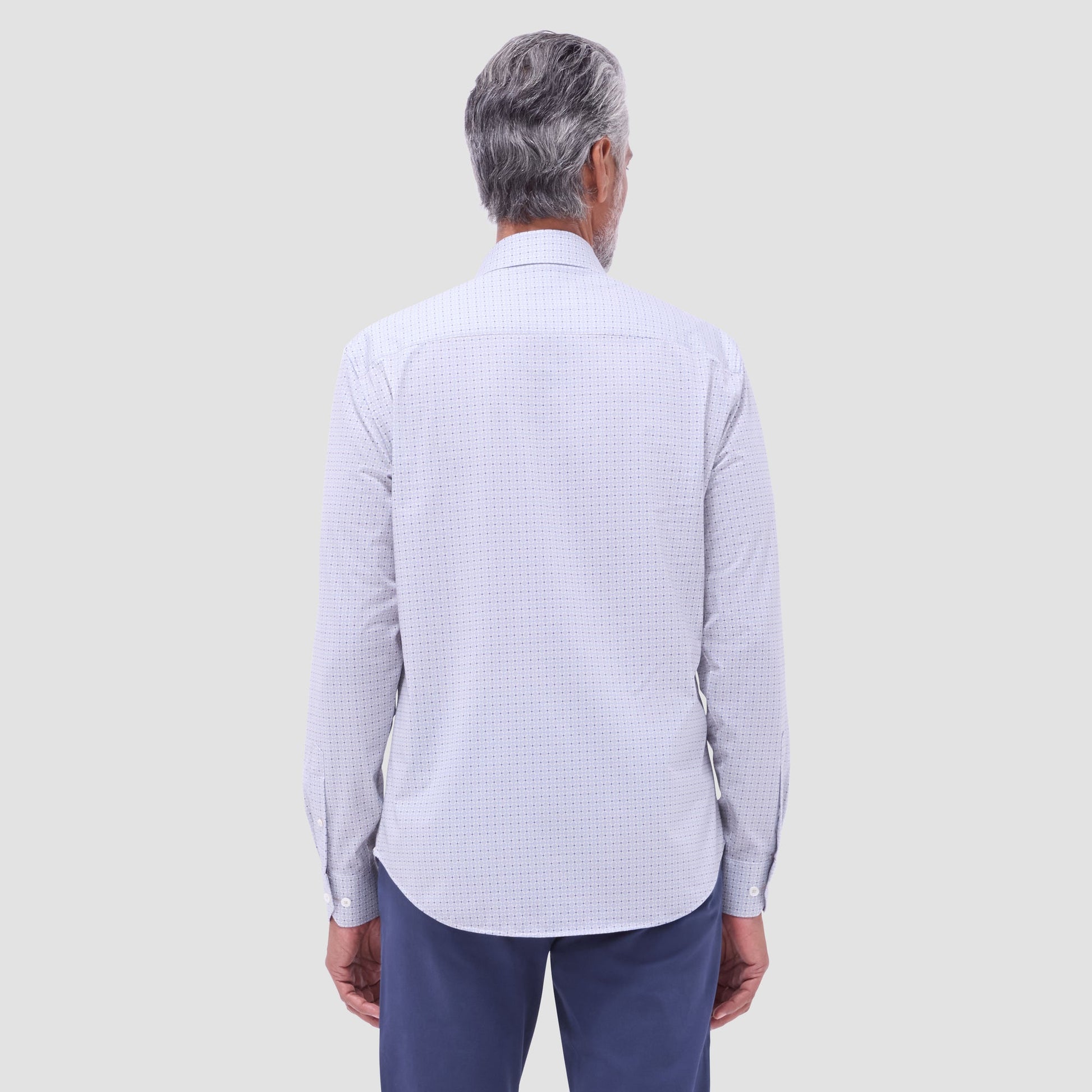 Bugatchi James Diamond Check OoohCotton® Shirt Almond