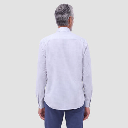 Bugatchi James Diamond Check OoohCotton® Shirt Almond