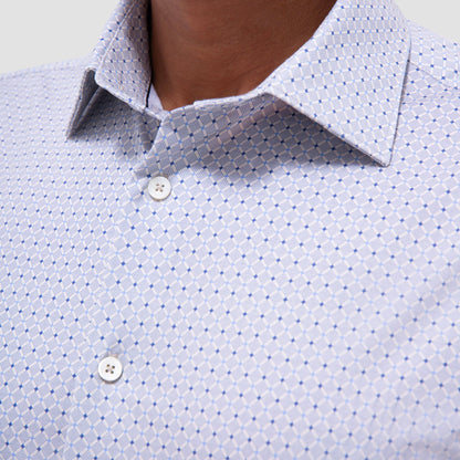 Bugatchi James Diamond Check OoohCotton® Shirt Almond