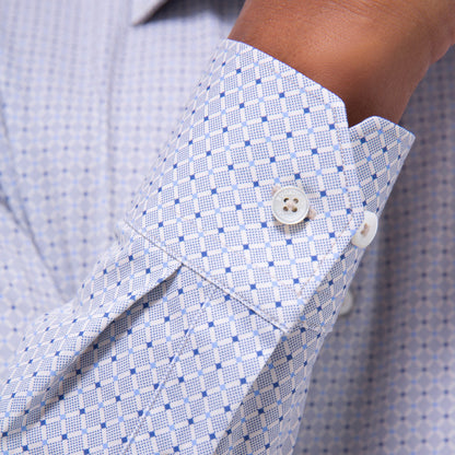 Bugatchi James Diamond Check OoohCotton® Shirt Almond
