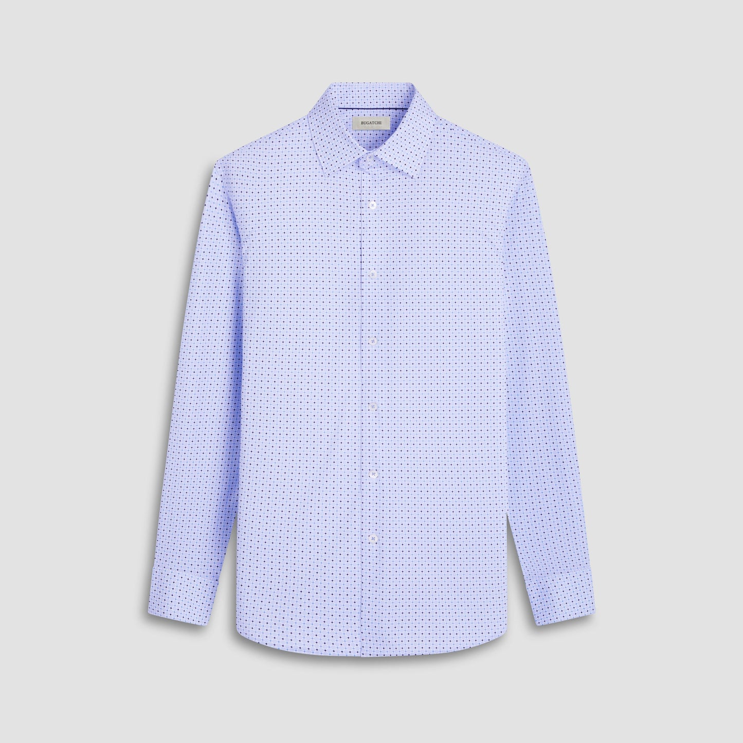 Bugatchi James Diamond Check OoohCotton® Shirt White