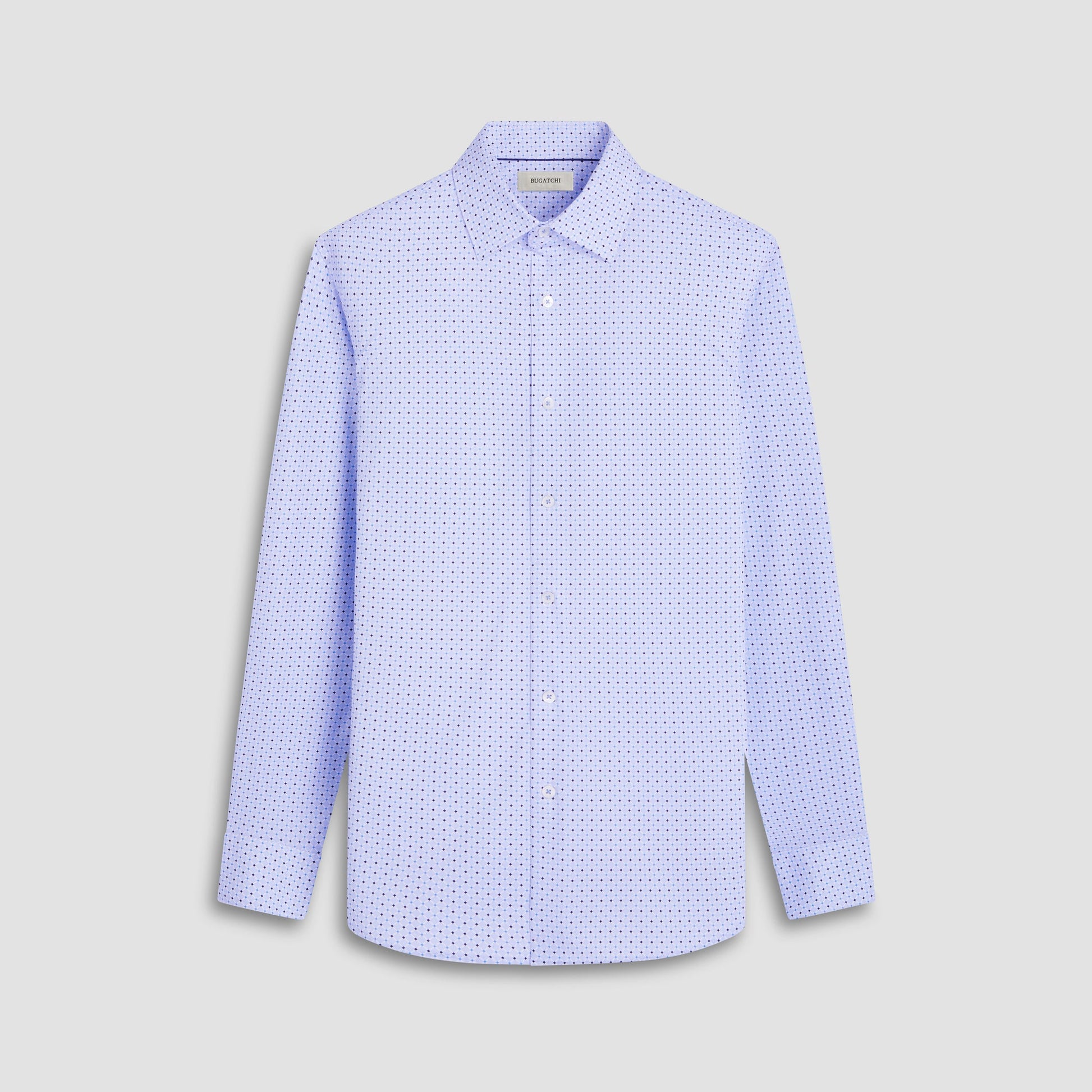Bugatchi James Diamond Check OoohCotton® Shirt White