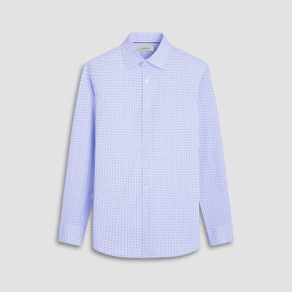 Bugatchi James Diamond Check OoohCotton® Shirt White