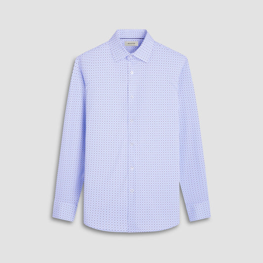 Bugatchi James Diamond Check OoohCotton® Shirt White