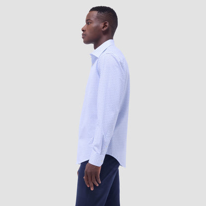 Bugatchi James Diamond Check OoohCotton® Shirt White