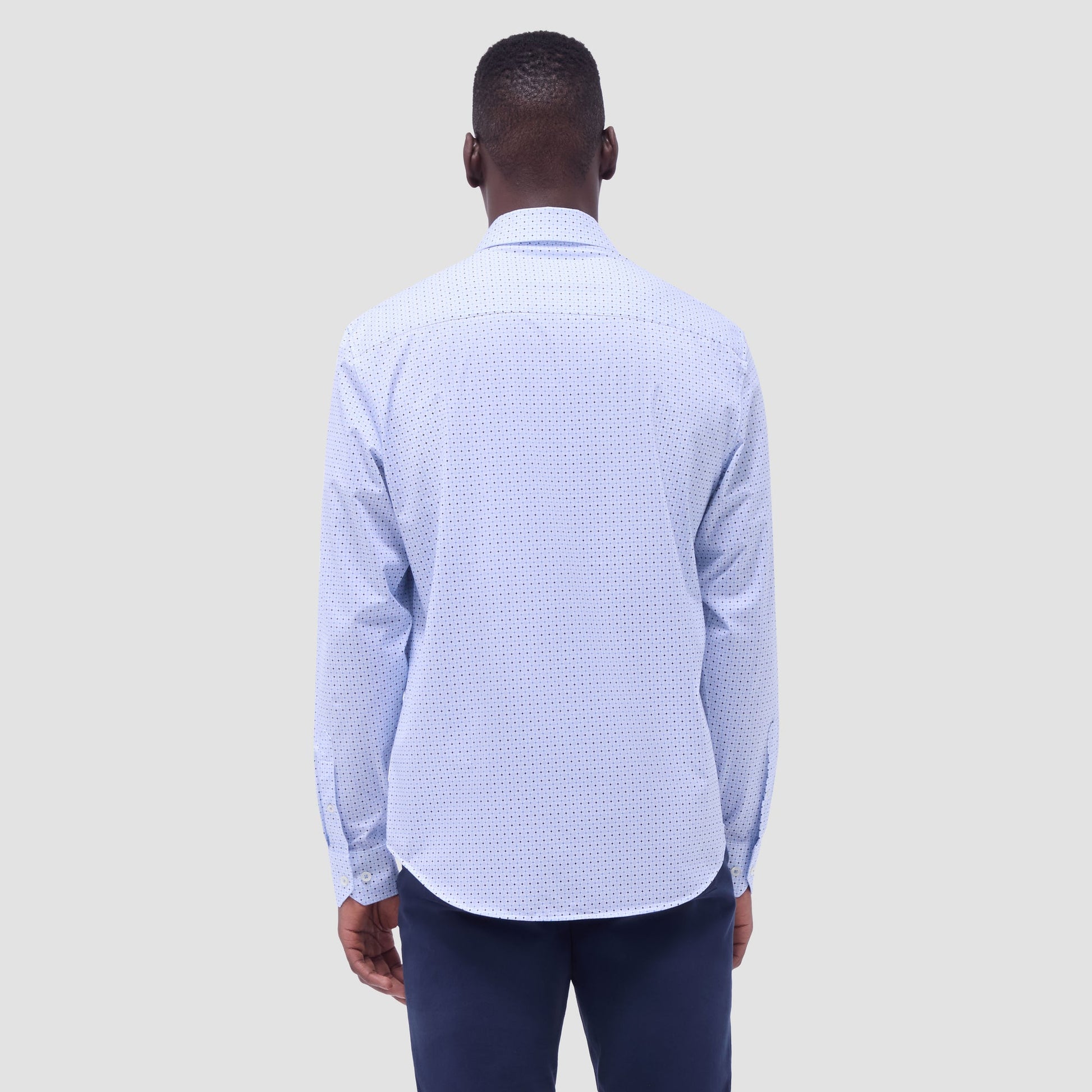 Bugatchi James Diamond Check OoohCotton® Shirt White