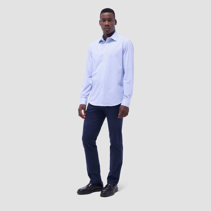 Bugatchi James Diamond Check OoohCotton® Shirt White