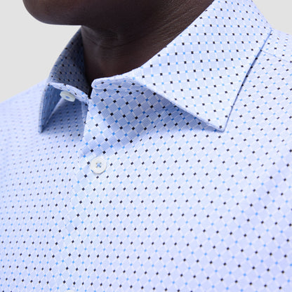 Bugatchi James Diamond Check OoohCotton® Shirt White
