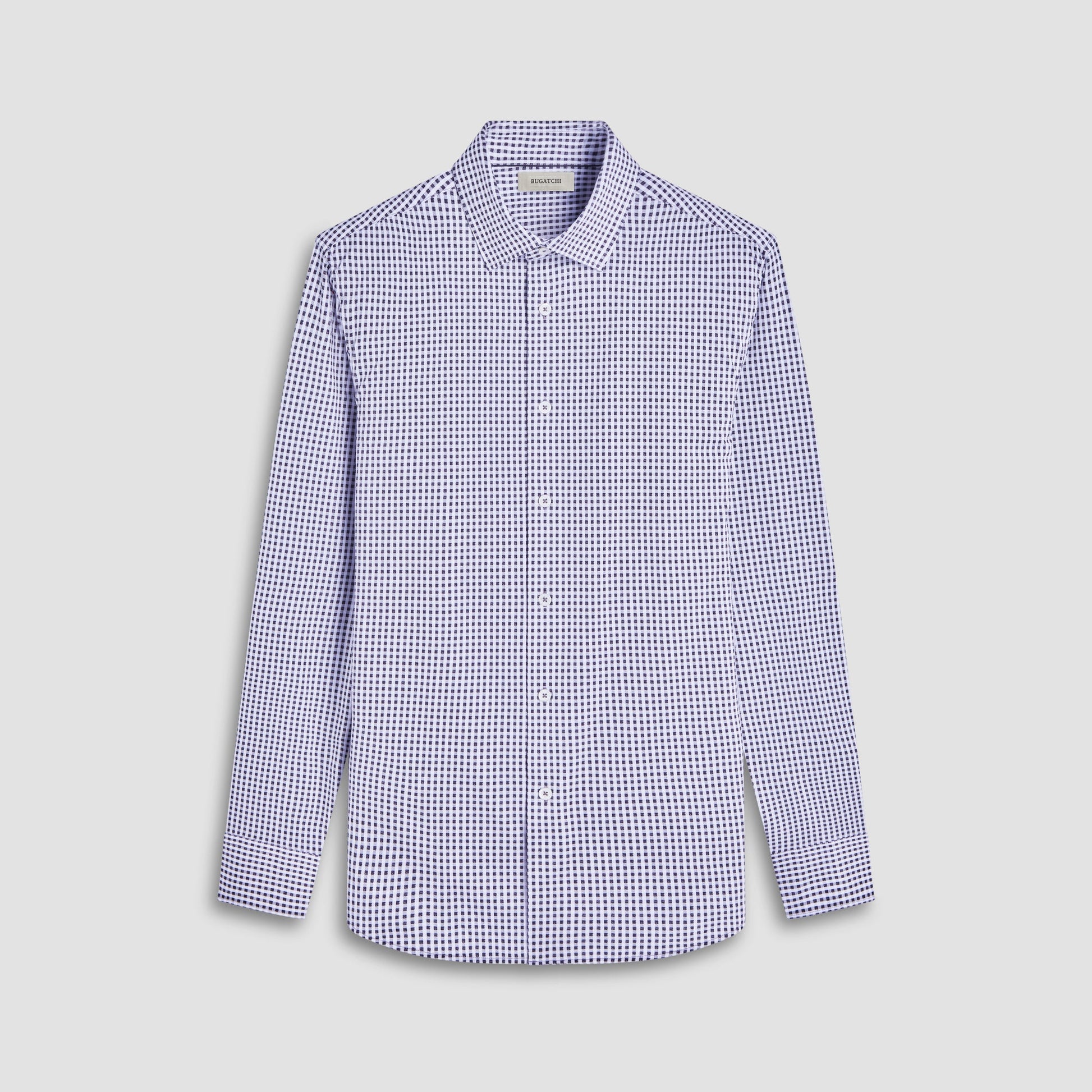 Bugatchi James Gingham Check OoohCotton® Shirt Black