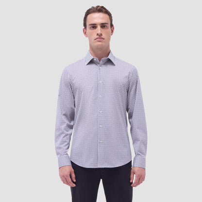 Bugatchi James Gingham Check OoohCotton® Shirt Black