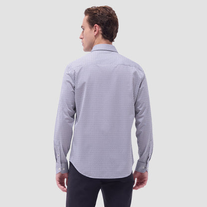 Bugatchi James Gingham Check OoohCotton® Shirt Black