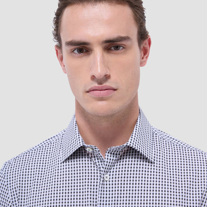 Bugatchi James Gingham Check OoohCotton® Shirt Black