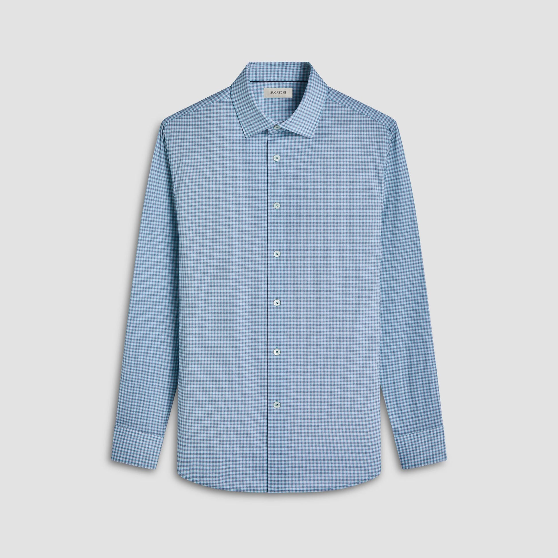 Bugatchi James Gingham Check OoohCotton® Shirt Menthol