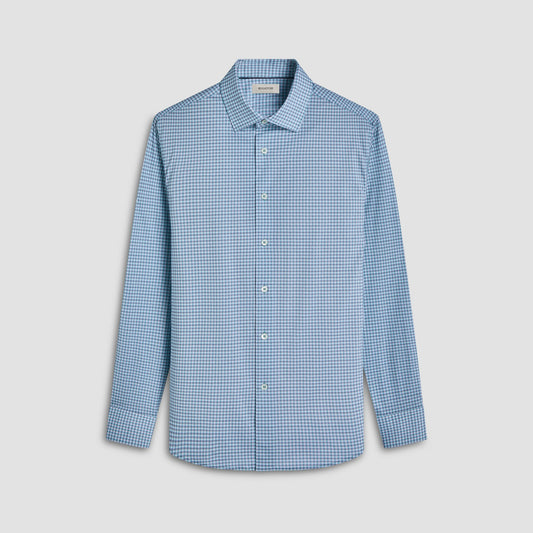 Bugatchi James Gingham Check OoohCotton® Shirt Menthol