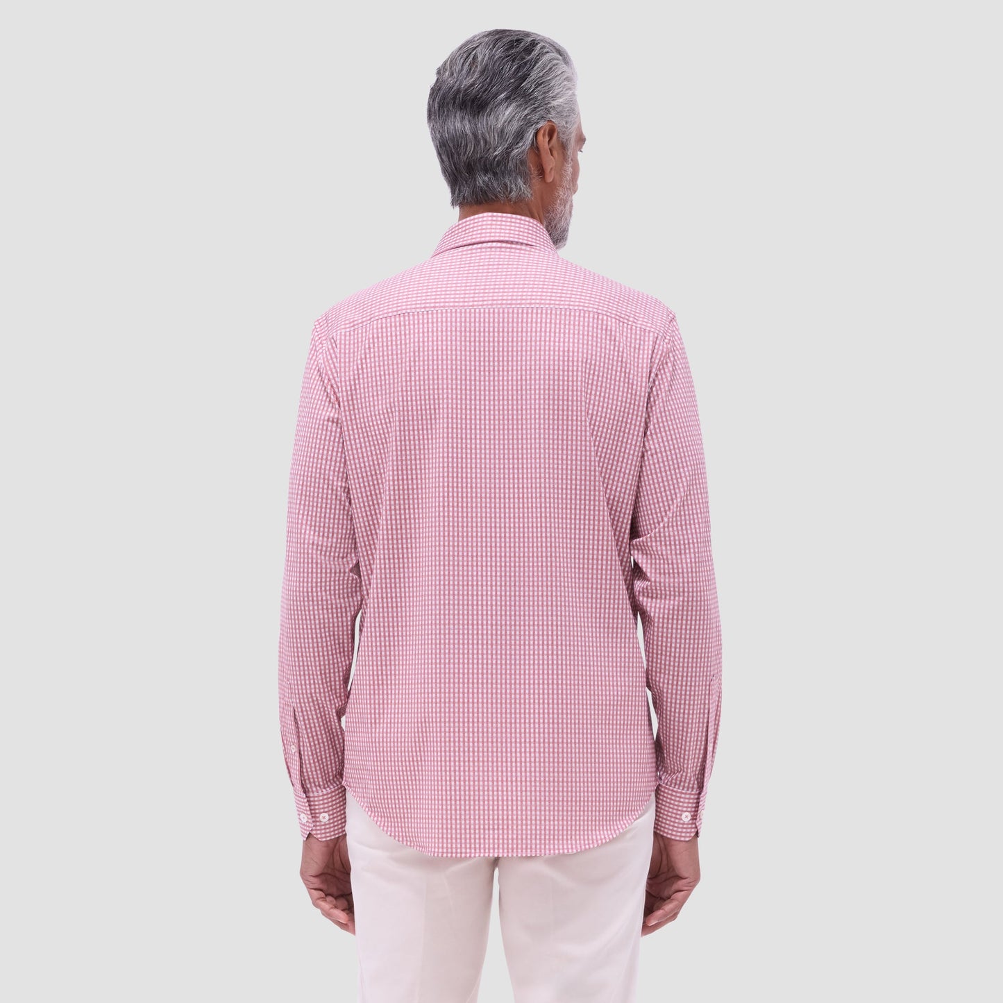 Bugatchi James Gingham Check OoohCotton® Shirt Paprika