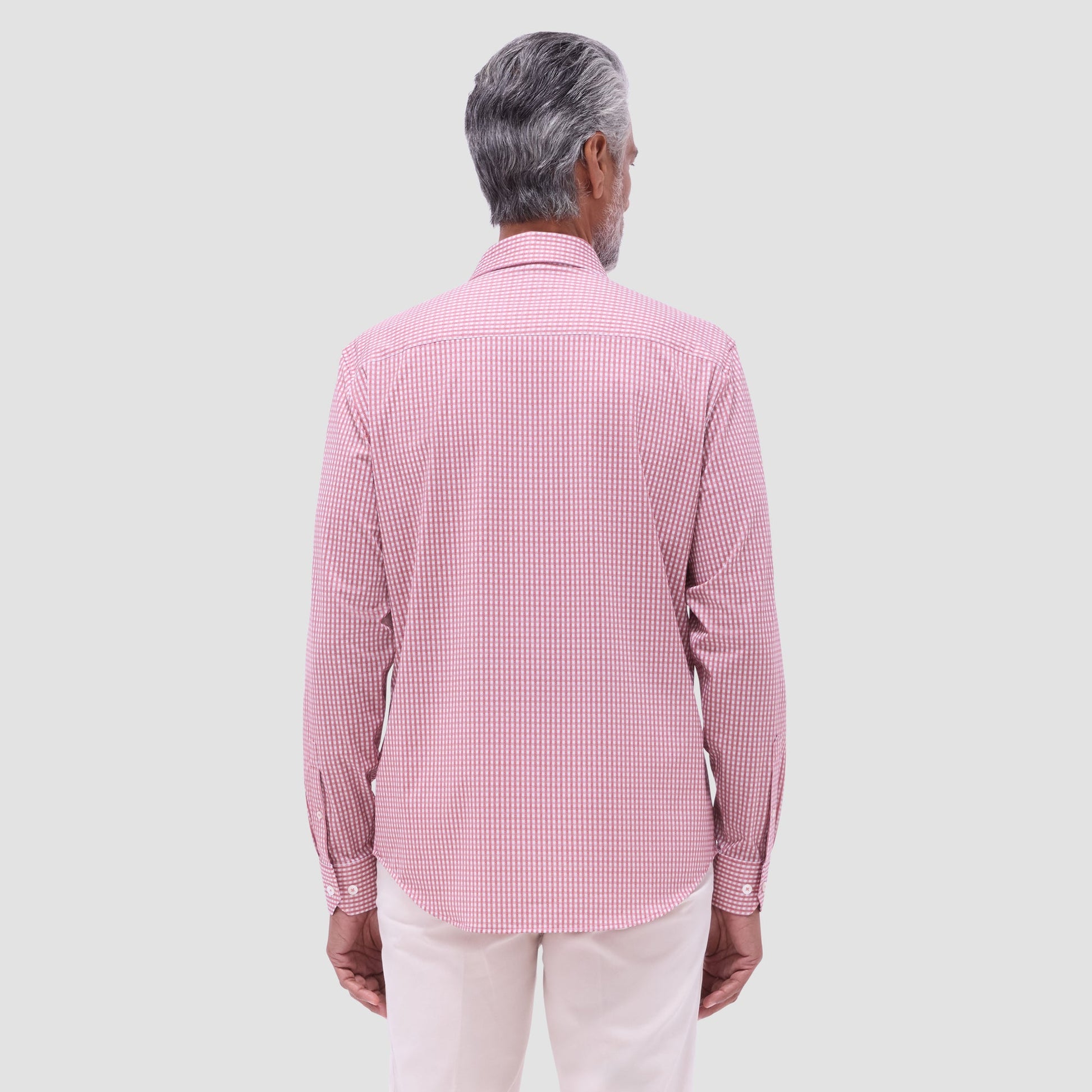 Bugatchi James Gingham Check OoohCotton® Shirt Paprika