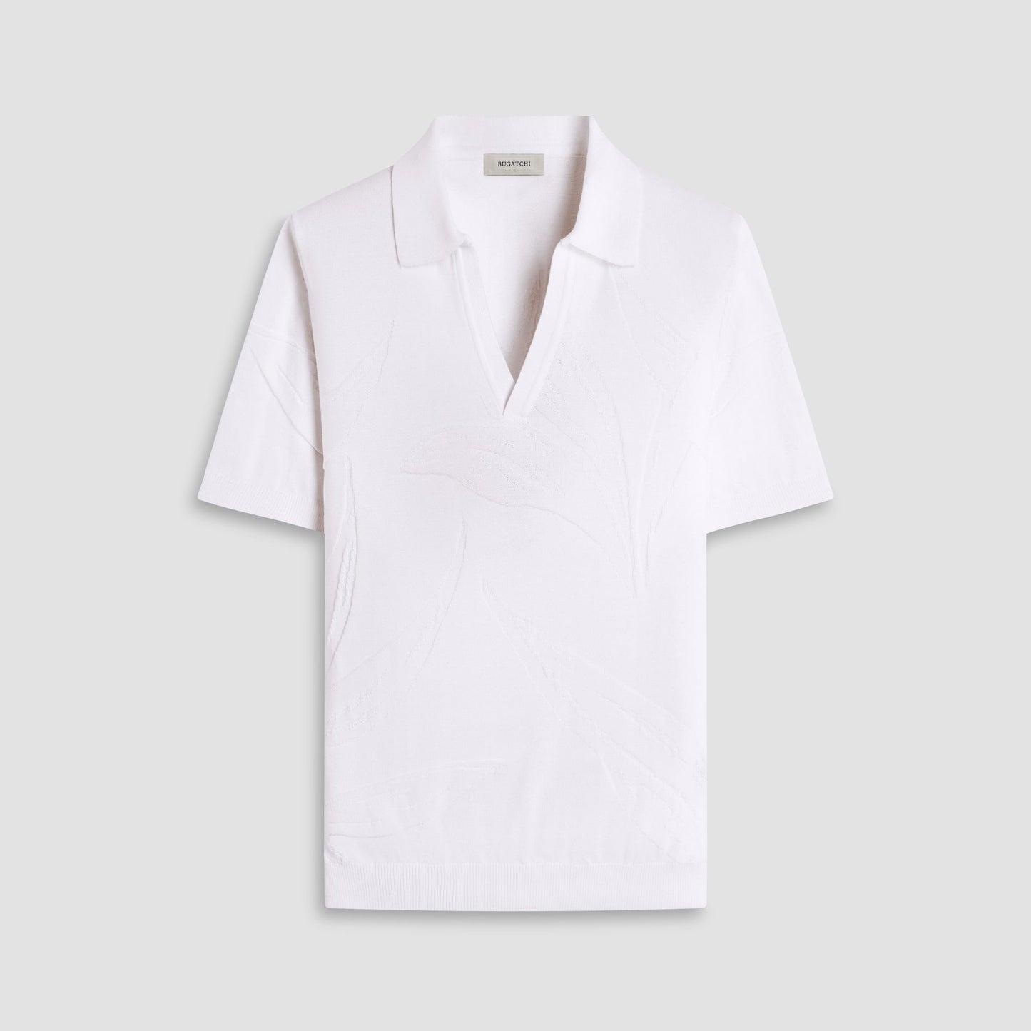 Bugatchi Abstract Short Sleeve Johnny Sweater Chalk