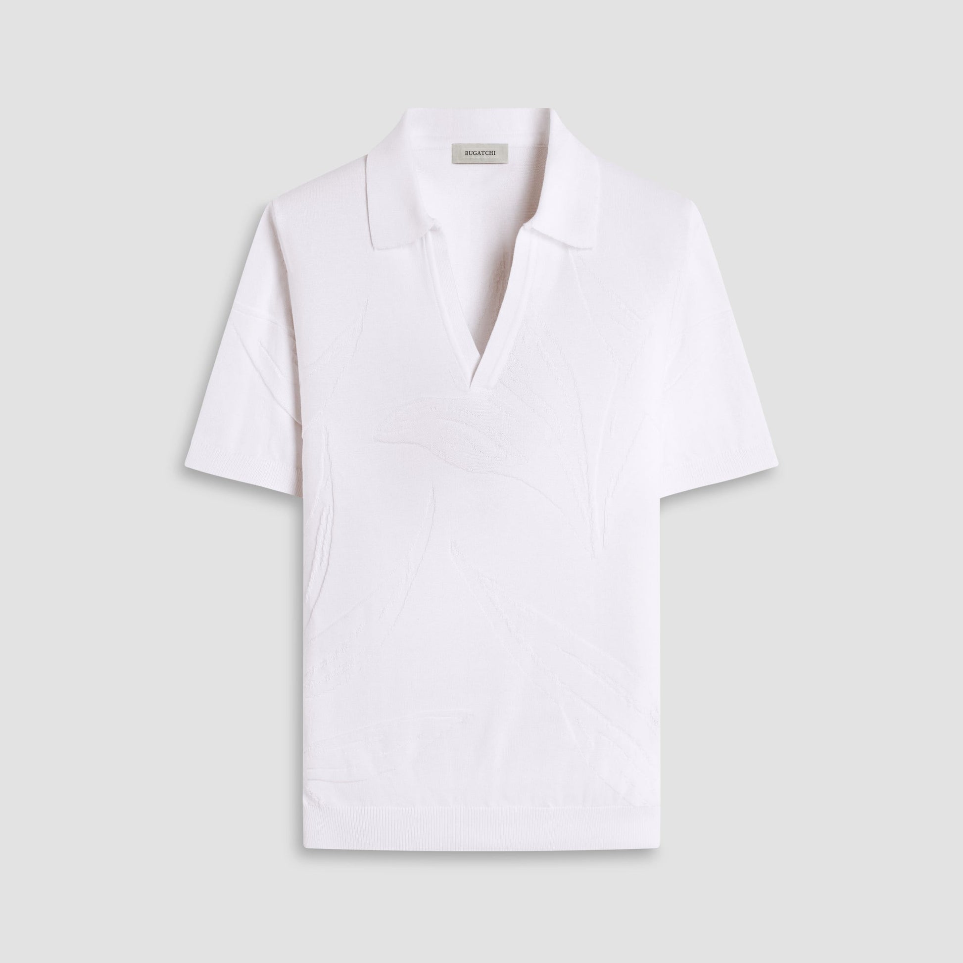 Bugatchi Abstract Short Sleeve Johnny Sweater Chalk