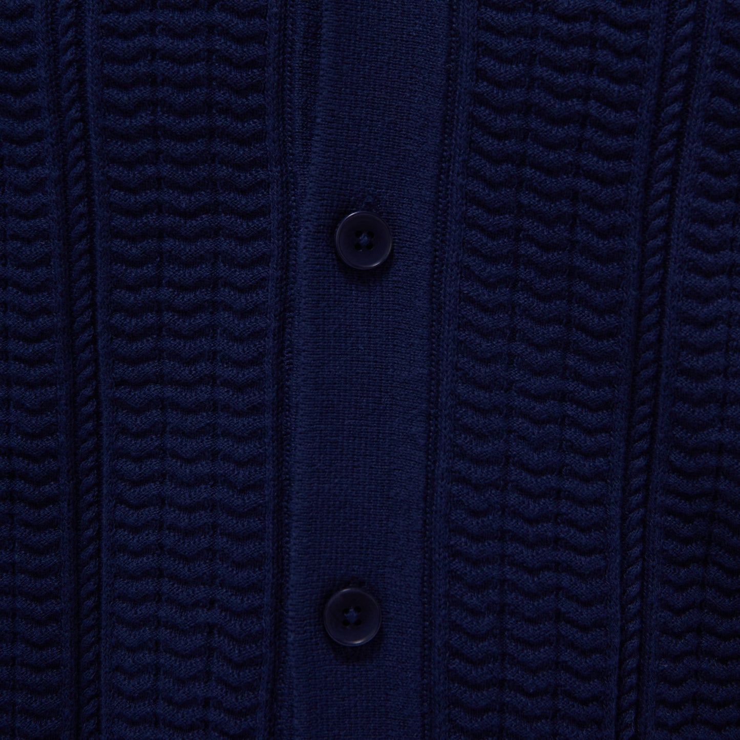 Bugatchi Textured Chevron Short Sleeve Knit Shirt Navy