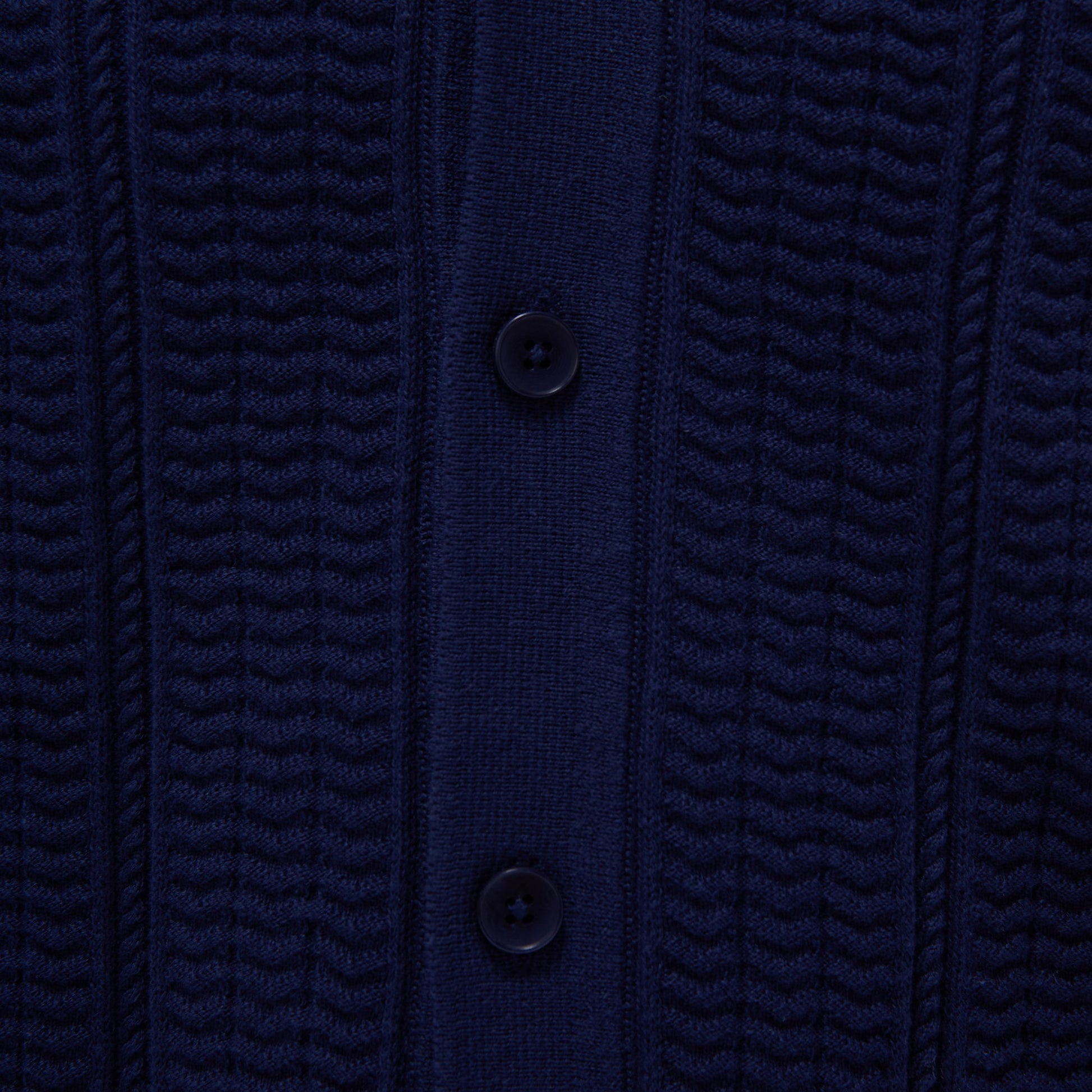 Bugatchi Textured Chevron Short Sleeve Knit Shirt Navy