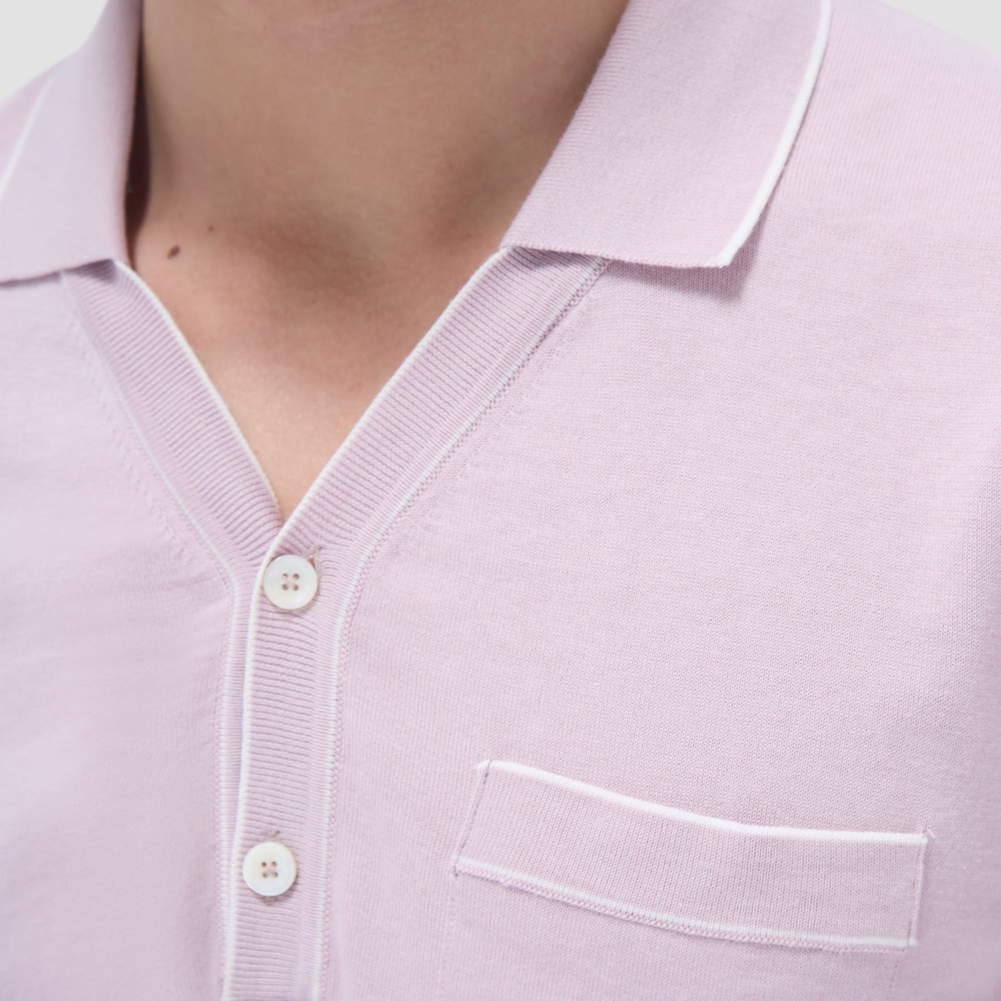 Bugatchi Jersey Knit Short Sleeve Johnny Sweater Dusty Pink