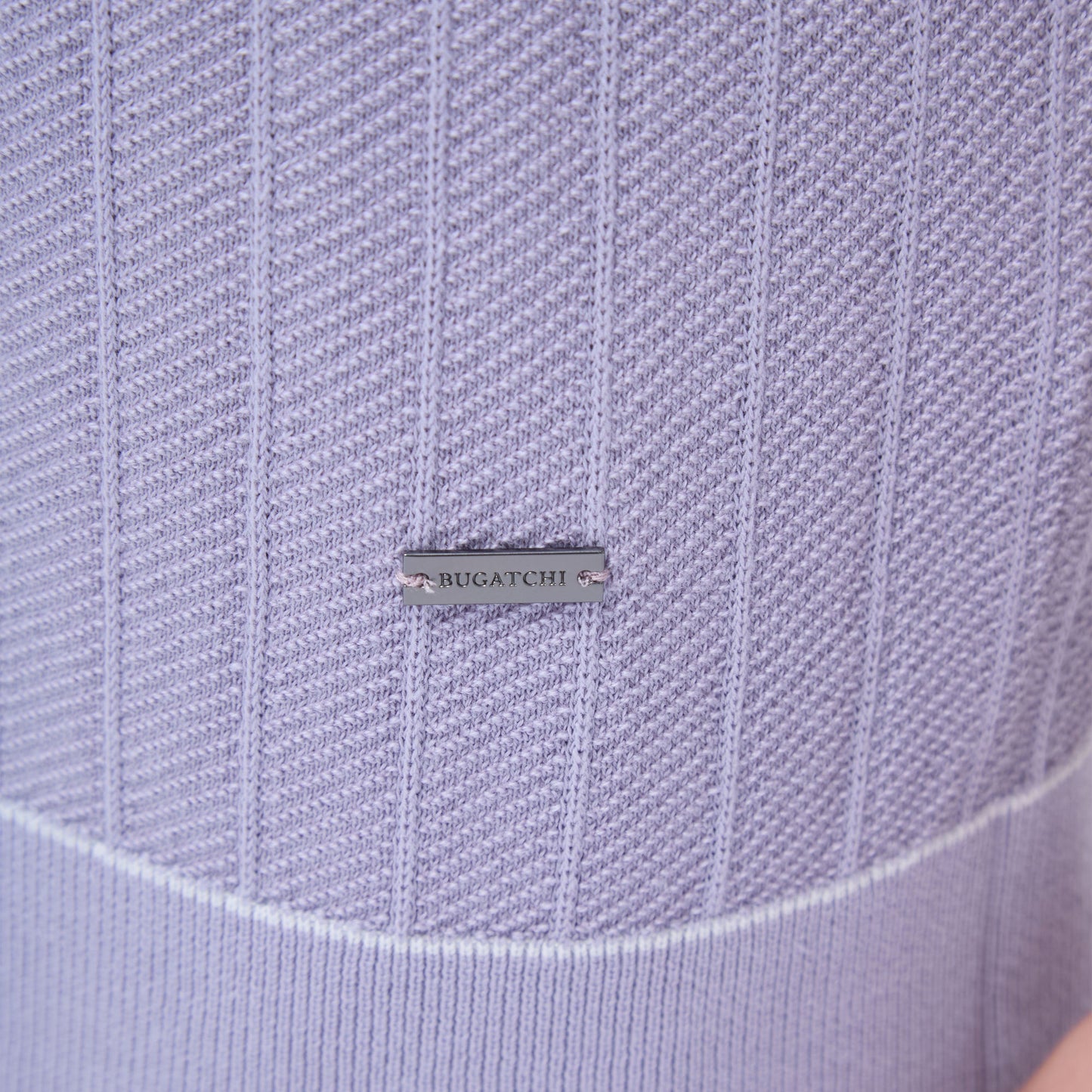 Bugatchi Wide Rib Short Sleeve Johnny Sweater Lilac