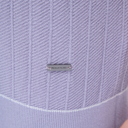 Bugatchi Wide Rib Short Sleeve Johnny Sweater Lilac