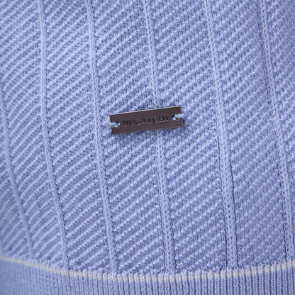 Bugatchi Wide Rib Short Sleeve Johnny Sweater Sky