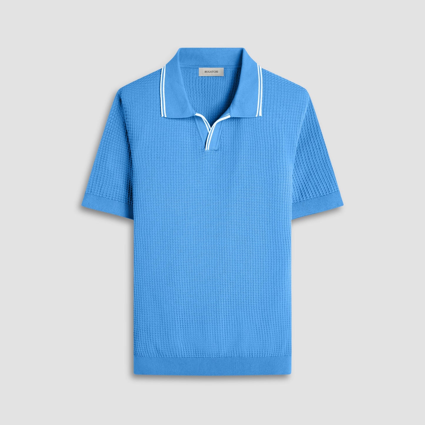 Bugatchi Seed Rib Short Sleeve Johnny Sweater Classic Blue