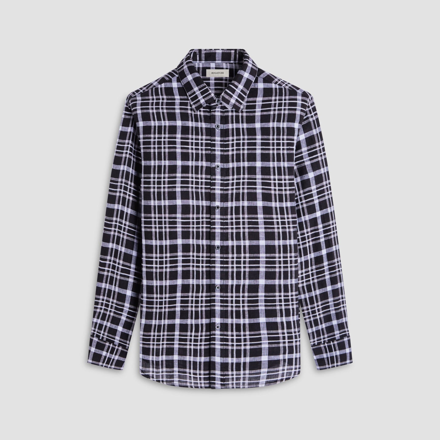 Bugatchi Karl Plaid Shirt Black