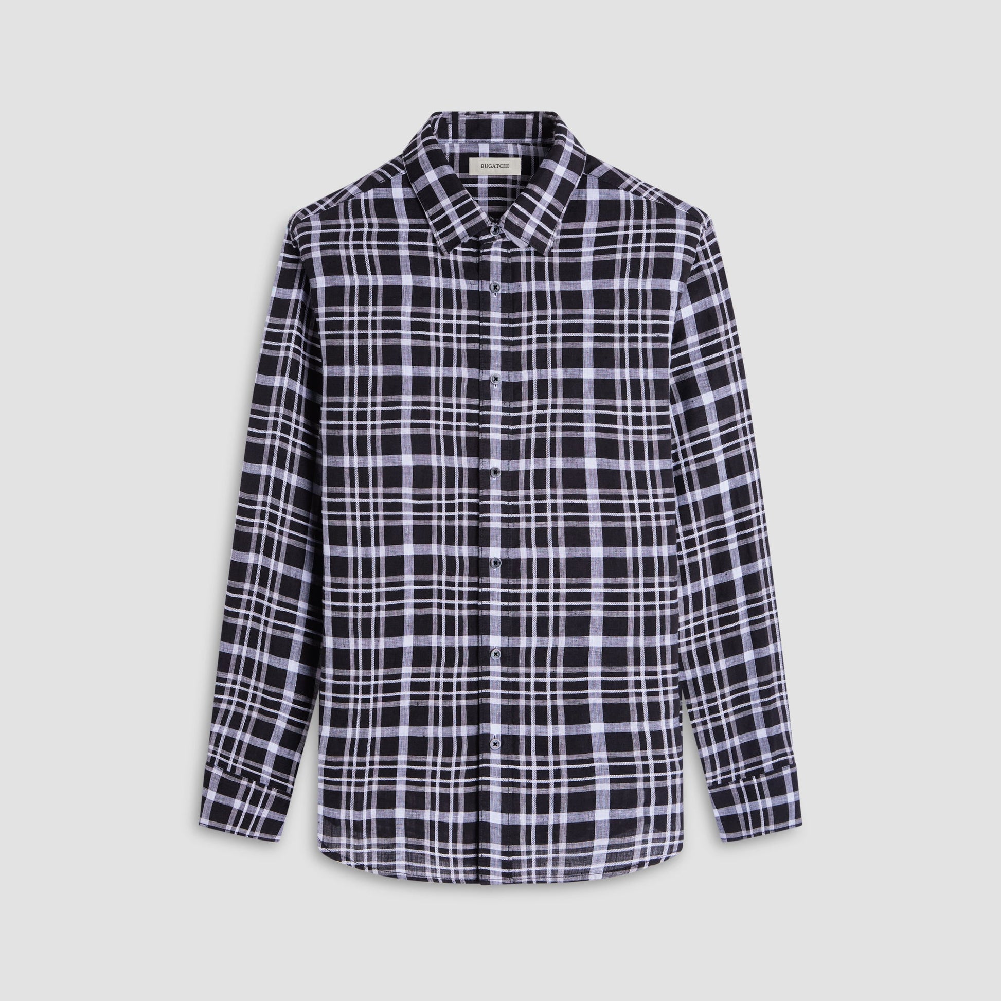 Bugatchi Karl Plaid Shirt Black