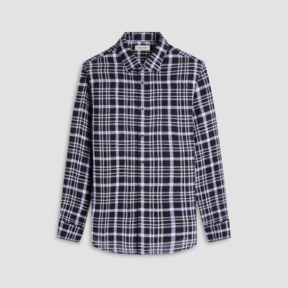 Bugatchi Karl Plaid Shirt Black